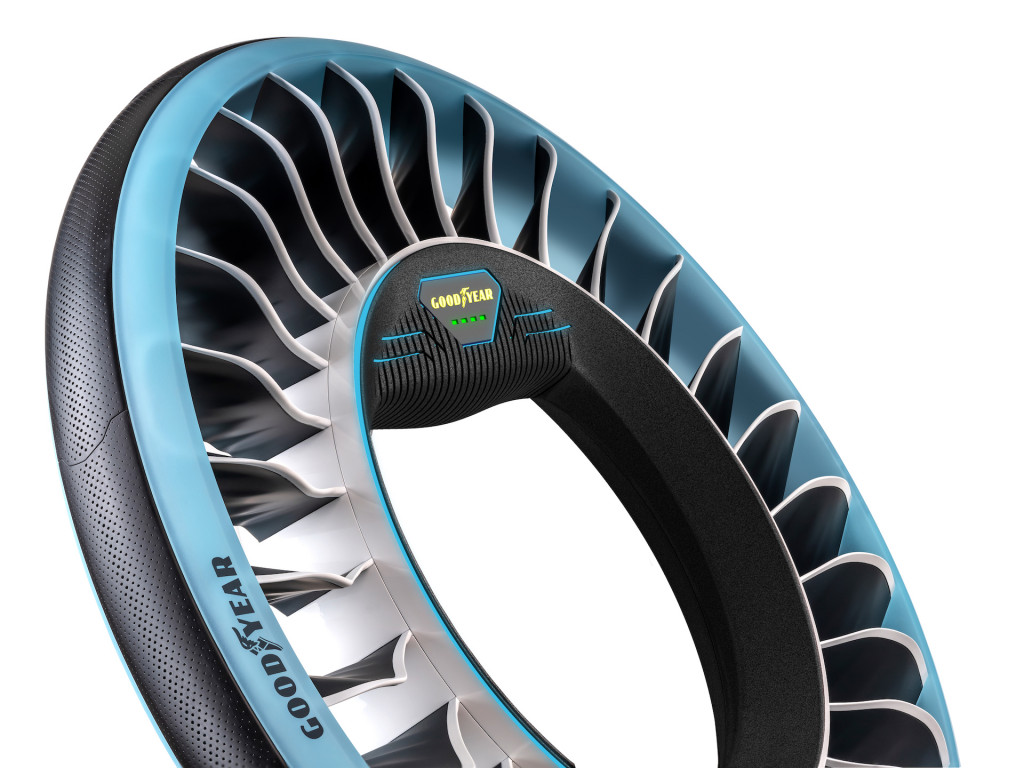 固特异制造的概念轮胎可以作为飞行汽车的螺旋桨