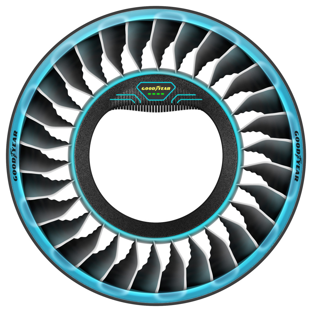 固特异制造的概念轮胎可以作为飞行汽车的螺旋桨